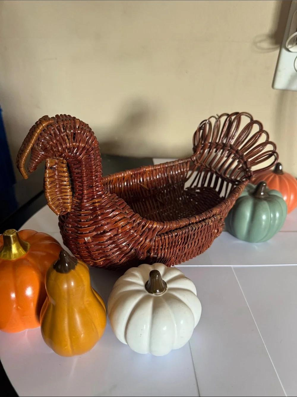 Woven turkey basket vintage🍂🍁✨🦃